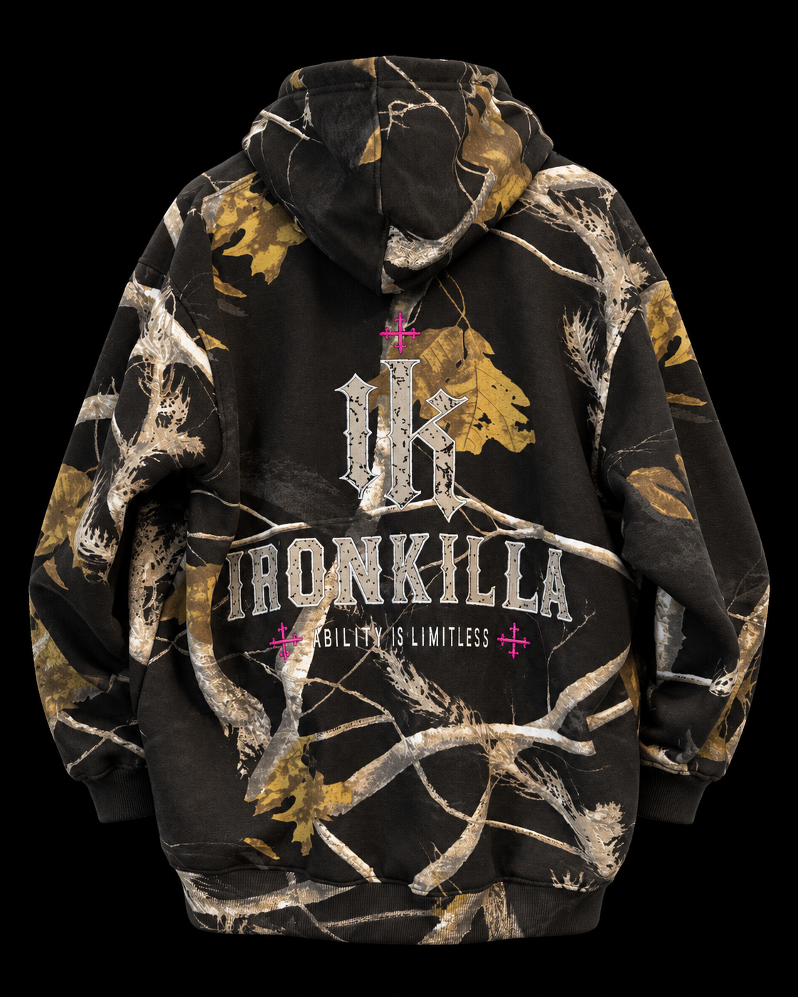 IRONKILLA® Camo Hoodie — Black