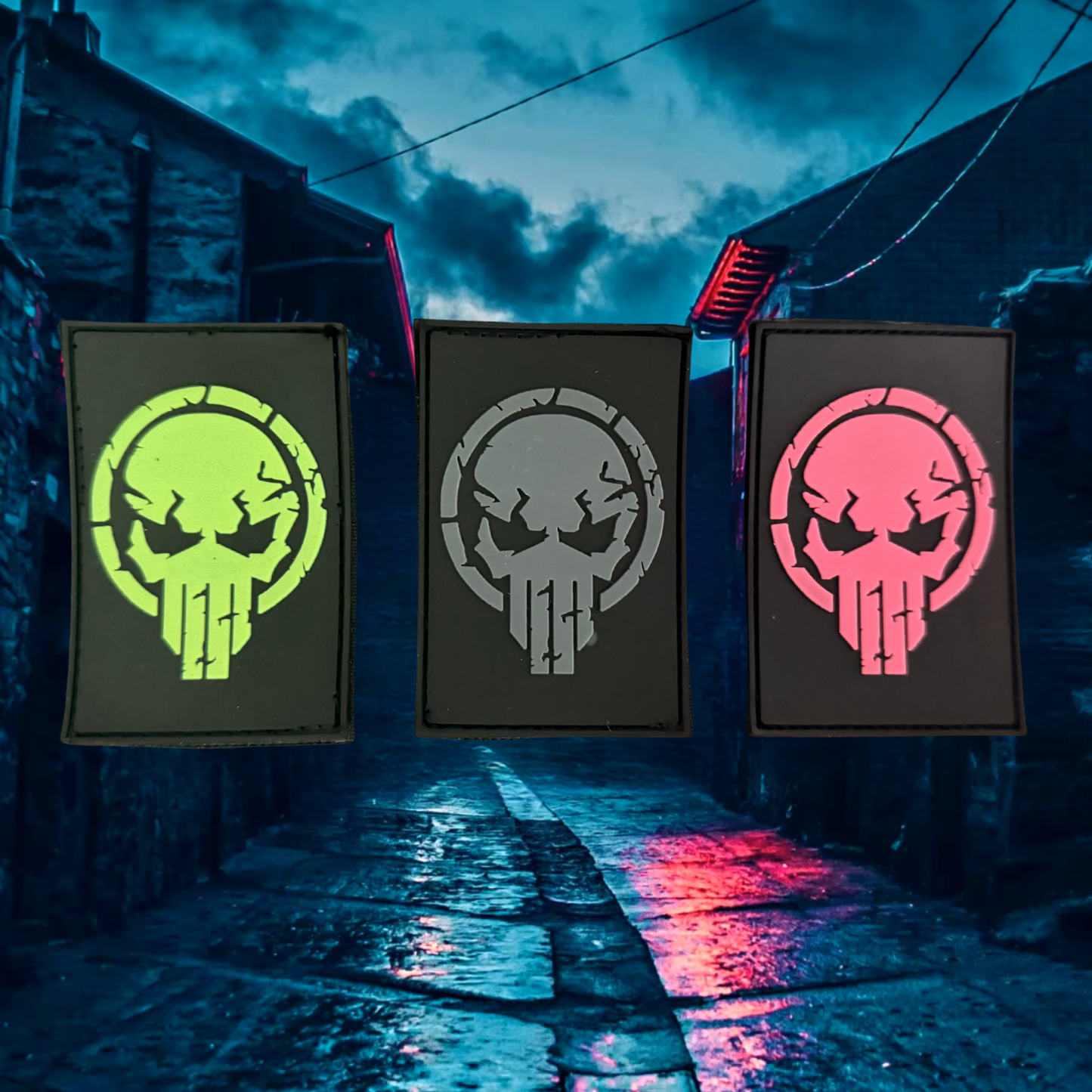 Ironkilla 'Signature Skull' Rubber Velcro Bag Patch