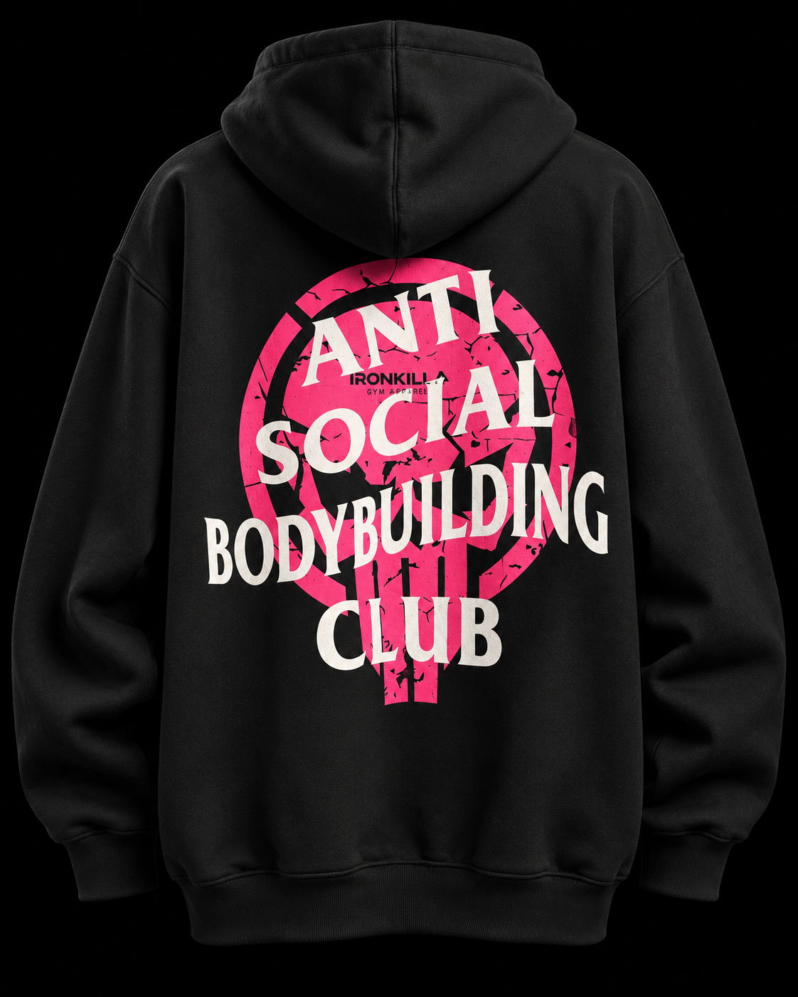 IRONKILLA® Anti Social Bodybuilding Club Hoodie — Black