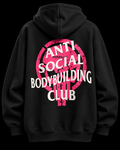 IRONKILLA® Anti Social Bodybuilding Club Hoodie — Black