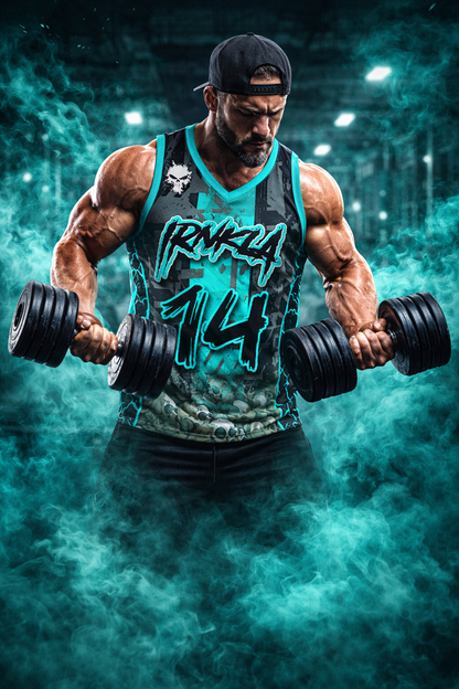 Ironkilla “Crazy Clown” Vest – Black / Teal