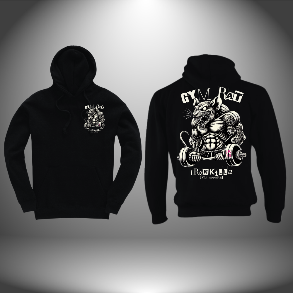 Gym Rat Black Hoodie