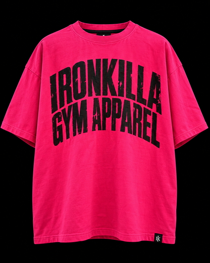 IRONKILLA® Heavyweight Oversized T-Shirt - Pink/Black