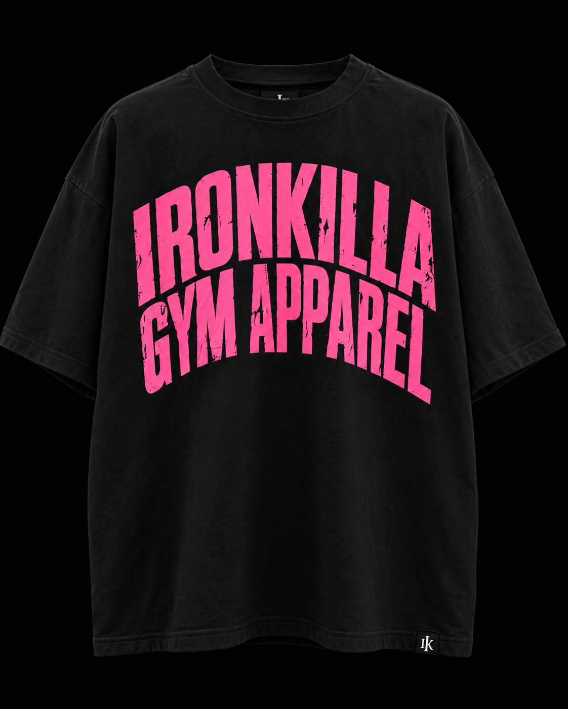 IRONKILLA® Heavyweight Oversized T-Shirt - Black/Pink