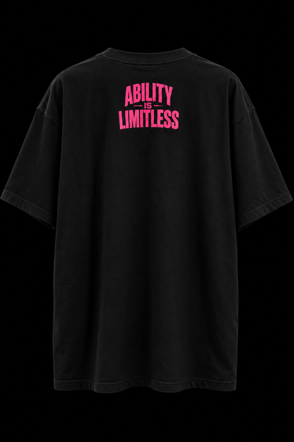 IRONKILLA® Heavyweight Oversized T-Shirt - Black/Pink