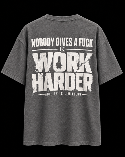 IRONKILLA® Hard Work Oversized T-Shirt - Grey