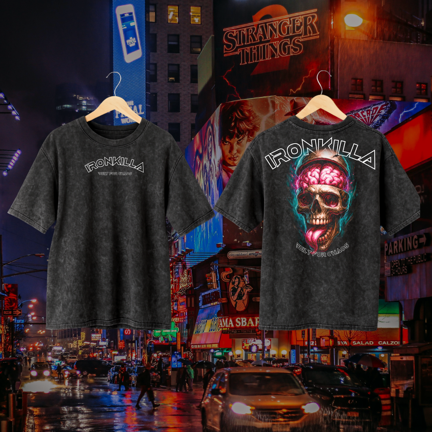 Ironkilla “Built for Chaos” Tee – Acid Wash