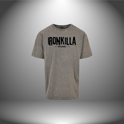 Grunge 'Ironkilla' Acid Wash Oversized T-shirt