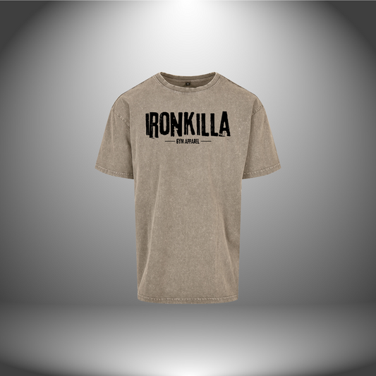 Grunge 'Ironkilla' Acid Wash Oversized T-shirt