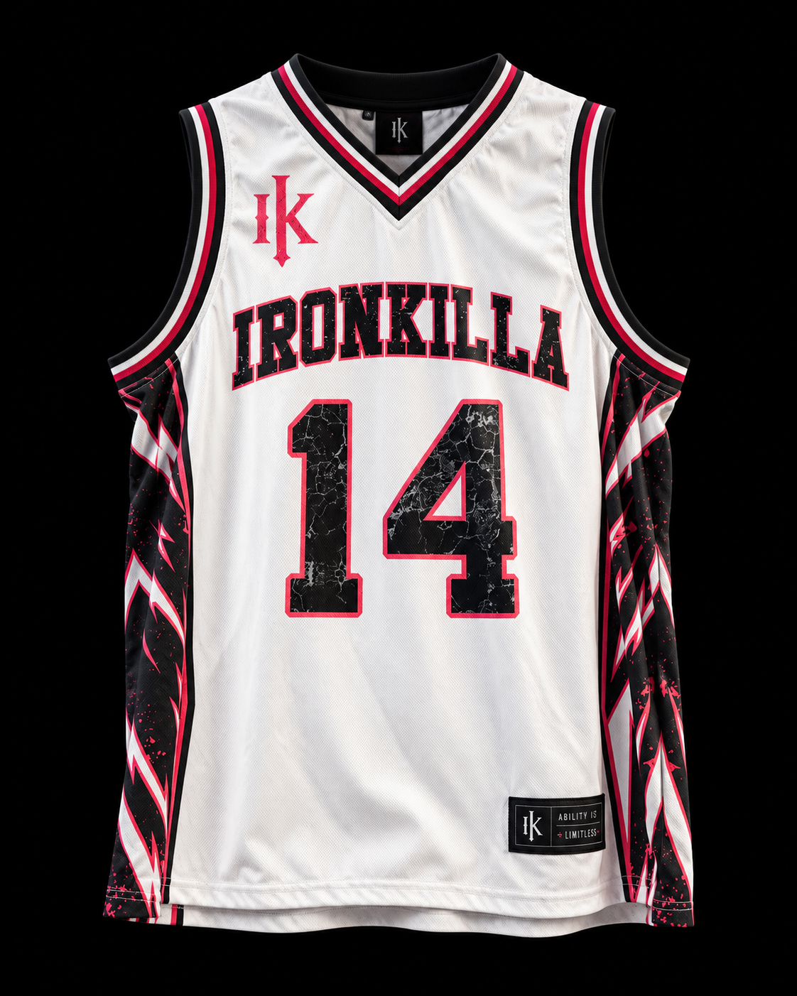 IRONKILLA® NBA Style Vest — White/Pink