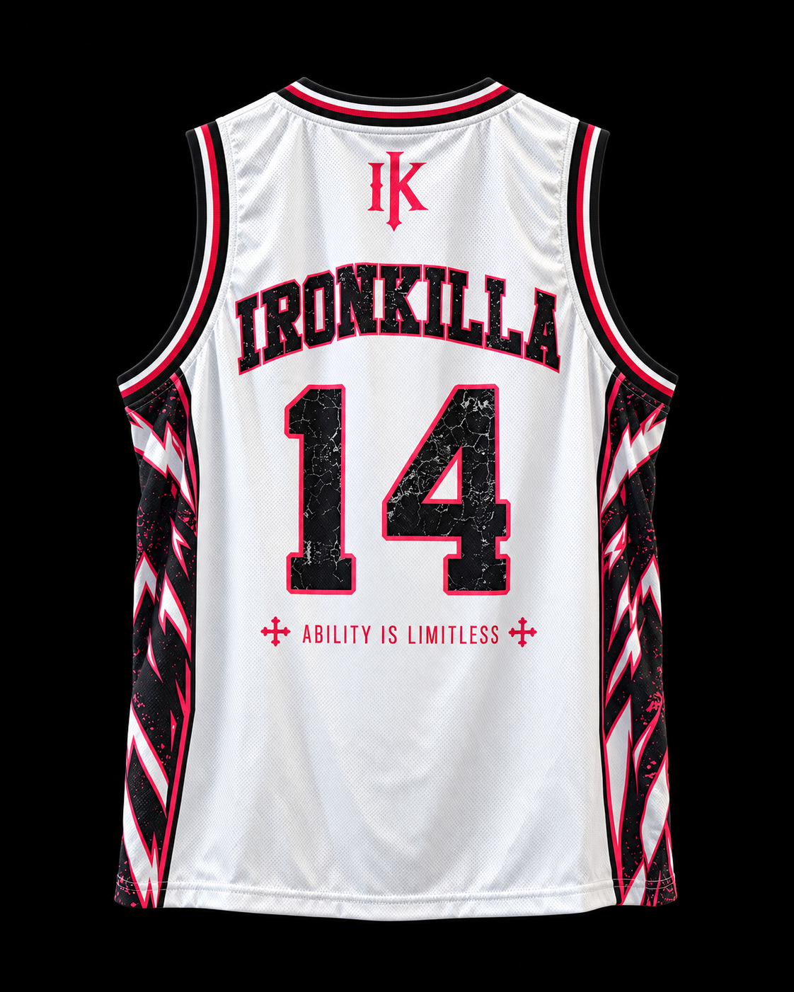IRONKILLA® NBA Style Vest — White/Pink