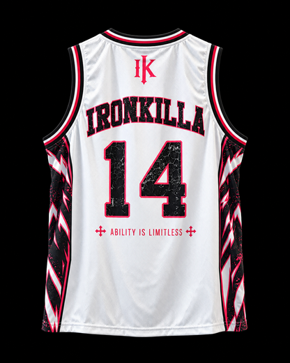 IRONKILLA® NBA Style Vest — White/Pink