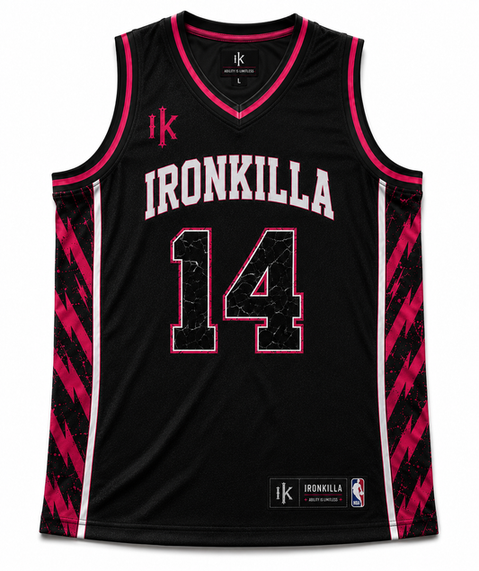 Ironkilla Basketball Jersey – Black / Pink